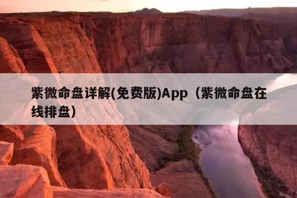 紫微命盘详解(免费版)App（紫微命盘在线排盘）